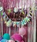 Pre-Strung Happy Birthday Sign - NO DIY - Holographic Hanging Banner Iridescent White Bunting String Flag Garland